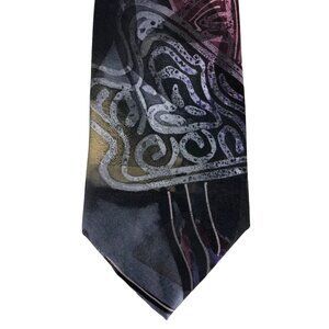 Florenzi 100% Silk Mens Tie Necktie Abstract Multicolor Vintage